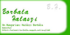 borbala halaszi business card